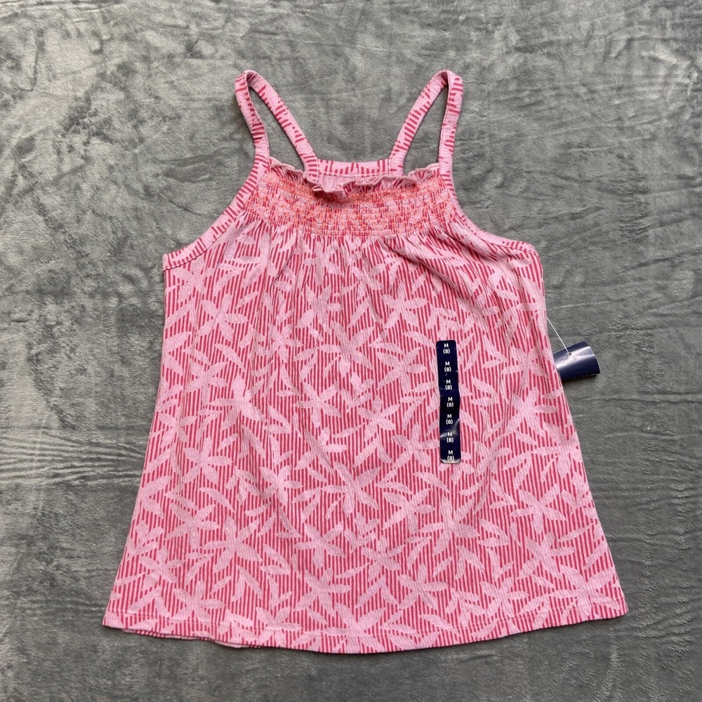 New Lands‎ End Tank Top Girls Size 8 Pink Floral